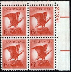 US Stamp #C67 MNH - 6c USA AirMail - Plate Block of 4