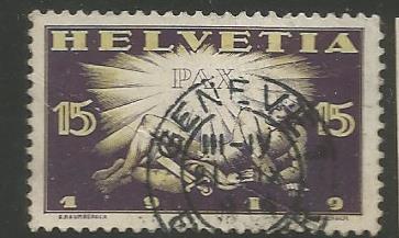 SWITZERLAND 192, USED STAMP, DAWN OF PEACE