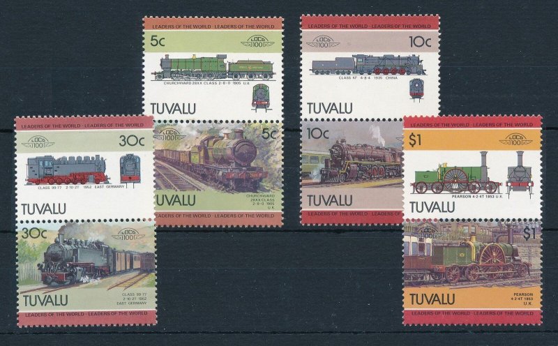 [113803] Tuvalu 1985 Railway trains Eisenbahn Locomotives  MNH