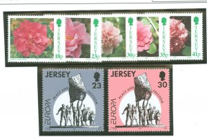 Jersey #703-709 Mint (NH) Single (Complete Set) (Europa) (Flora)