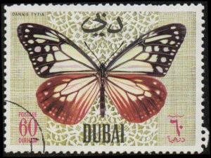 Dubai sw318 (Unlisted in Scott) - Cto - 60d Tiger Butterfly (1968)