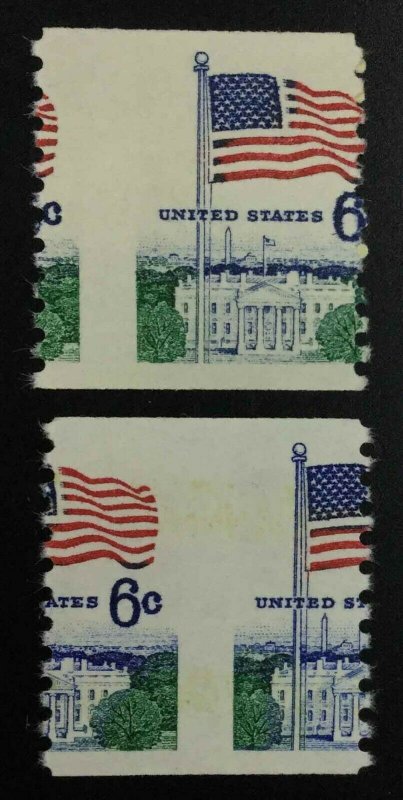 MOMEN: US STAMPS #6c VAR. 2 DIFFERENT MISPERFS MINT OG NH LOT #52973