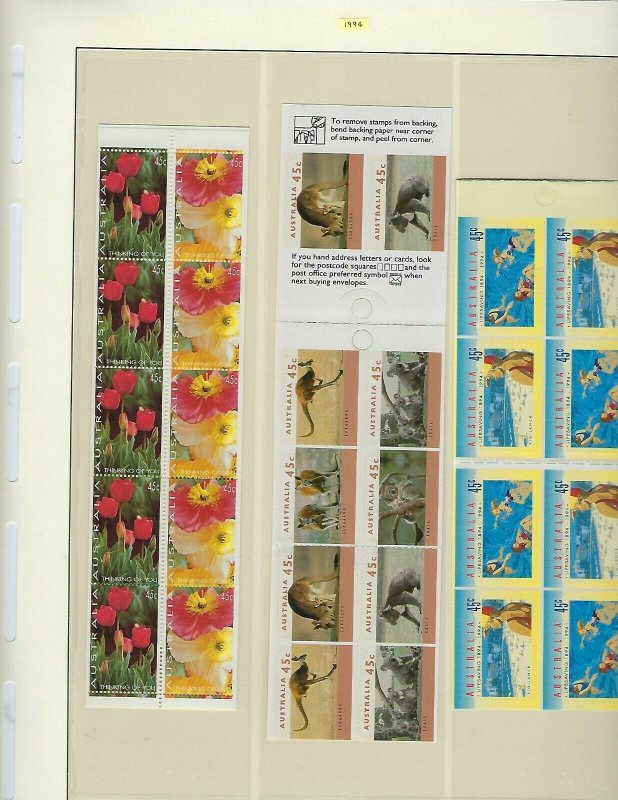 AUSTRALIA- ALMOST COMPLETE 1980-1995-MINT NH -LIGHTHOUSE HINGELESS PAGES/BINDER