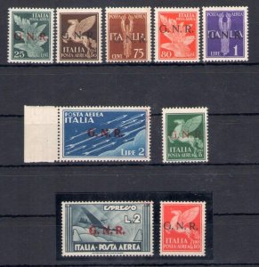 1944 Italian Social Republic, Air Mail No. 117/25 - MNH**