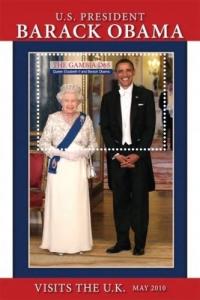 Gambia 2011 - President Obama Visits Queen Souvenir Stamp Sheet Scott #3387 MNH