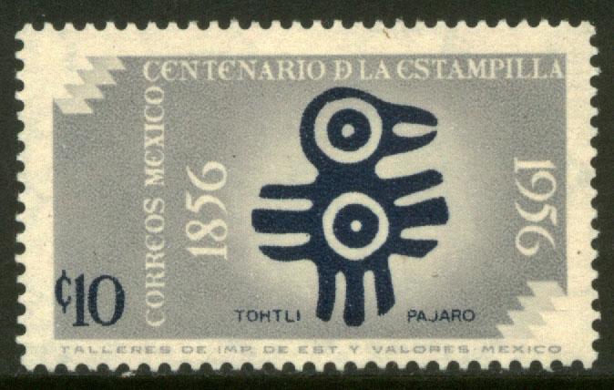 MEXICO 892, 10c Centenary of 1st postage stamps. UNUSED, H OG