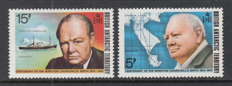 British Antarctic Territory 62-63 Churchill MNH VF