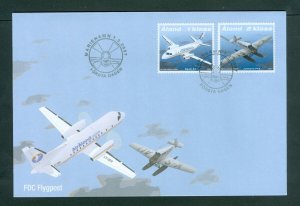 Aland. 2007 FDC. Mail Airplanes. Junkers F13 - Saab 340. Sc.# 258-259.