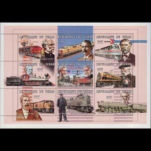 CHAD 1999 - Scott# 791 Sheet-US Railroads NH