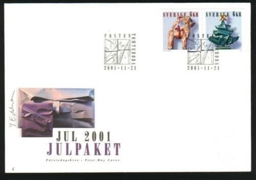 Sweden.  FDC 2001 Christmas Stamps. Christmas  Decorations 