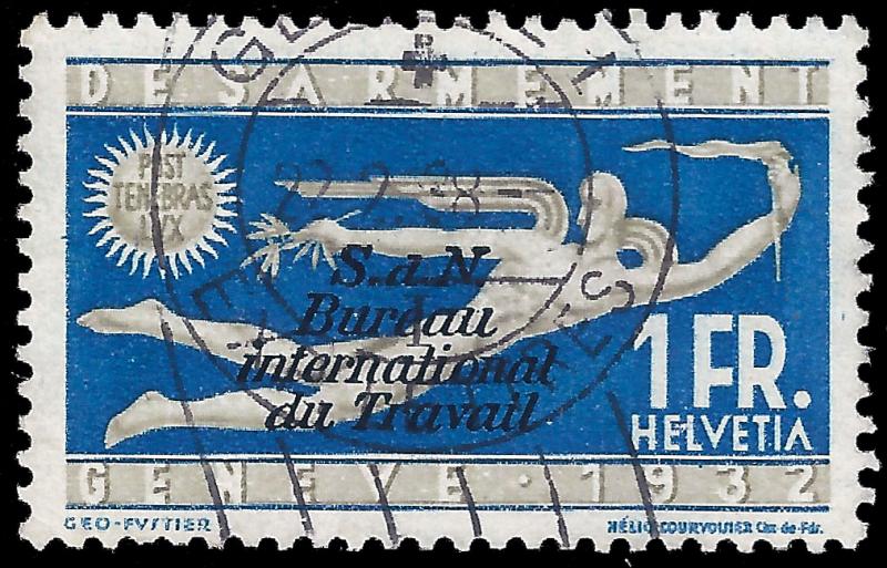 Switzerland 1932 Sc 3o37 BIT, SDN uvf Zu DIV 37
