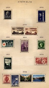 Australia Mint and Used 1955/1962 Four Page Collection