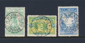 BRAZIL 1900, 400th ANNIVERSARY 200-700r MP CDS Sc#163-65 VF USED