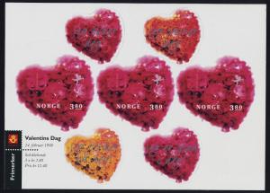 Norway 1188 sheet MNH Valentine Day, Roses