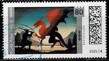 Germany 2021,Sc.#3236 used German Legends: Nibelungen
