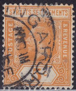 Straights Settlement 186 USED 1923 King George V