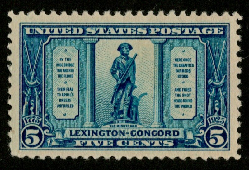 EDSLS901 SCOTT 619 -1925 5c Lexington-Concord Issue:Minuteman MINT HINGED CV $15