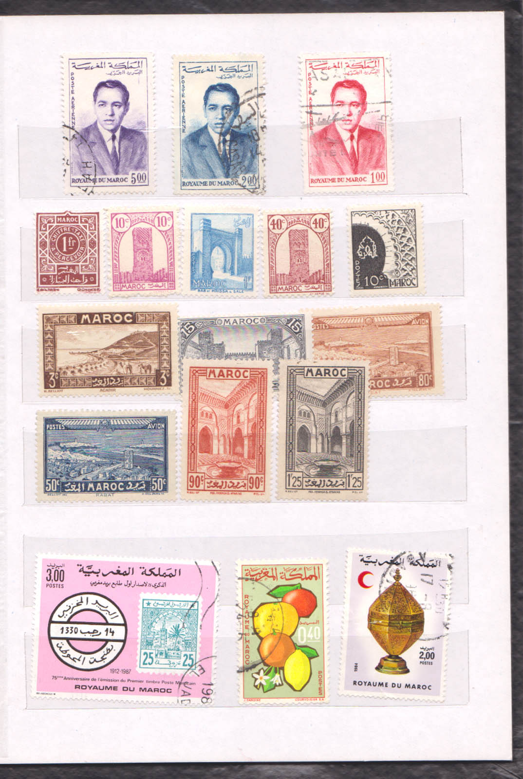 Collection of Morocco Stamps in Small Stock Book 120 Stamps Africa