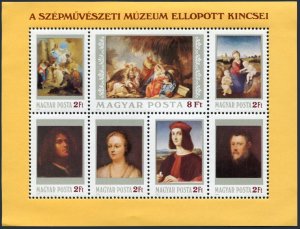 Hungary 2839 sheet, MNH. Mi Bl.170. Museum of Fine Arts, Budapest, 1984.Raphael,