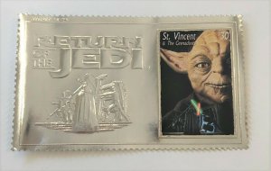 St. Vincent 1996 - Star Wars, Return of the Jedi, Yoda - Pure Silver Stamp - MNH