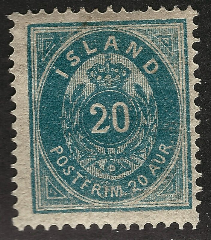 Iceland Vibrant Sc#17 Mint OG Fine SCV $325...powerful bargain!!