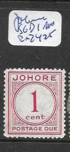 MALAYA JOHORE (P1601B) POSTAGE DUE 1C  SG D1    MNH