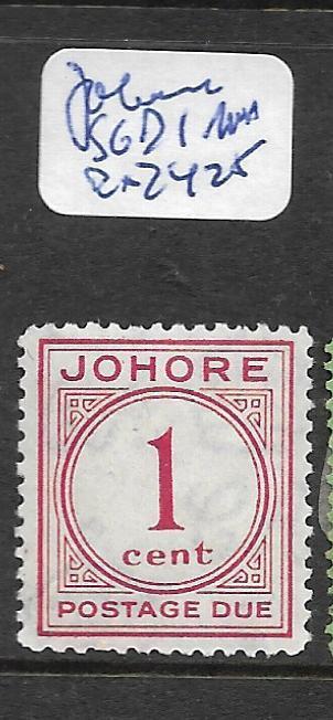 MALAYA JOHORE (P1601B) POSTAGE DUE 1C  SG D1    MNH