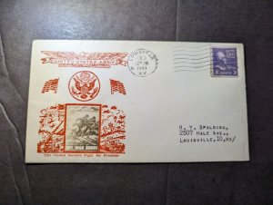 1945 USA Patriotic Souvenir Cover Louisville KY Local Use Buy War Bonds Stamp