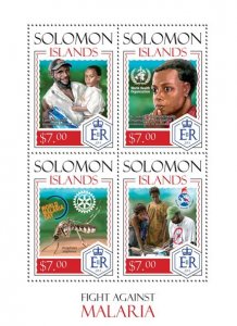 SOLOMON IS. - 2014 - Fight Against Malaria - Perf 4v Sheet -Mint Never Hinged