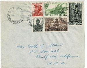 Papua New Guinea 1956 Port Moresby cancel on cover to the U.S.