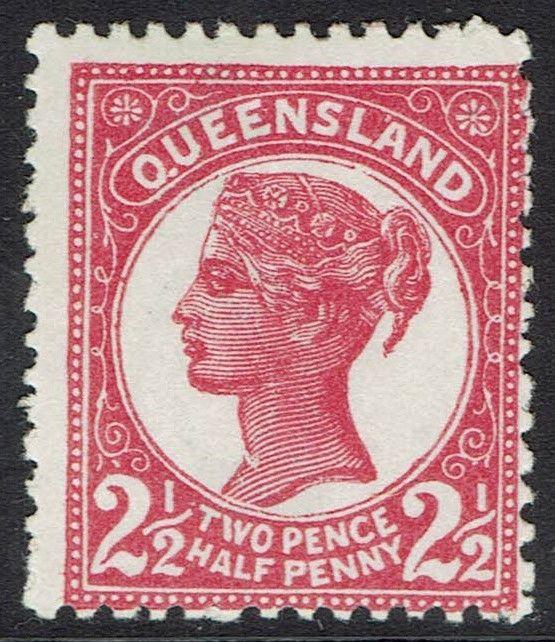 QUEENSLAND 1895 QV 2 CORNER NUMERALS 21/2D 