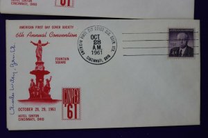 American FDC Society CINEPEX 1961 Philatelic Expo Cachet Cover Artist Signed