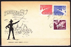Poland, Scott cat. 766-768. Youth Fencing issue issue. First Day Cover. ^