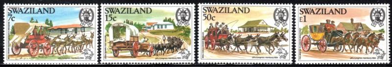 Swaziland - 1984 UPU Congress Mail Coaches Set MNH** SG 453-456