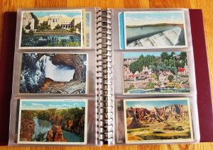 180 Vintage Post Cards in Post Card Binder(HP09)