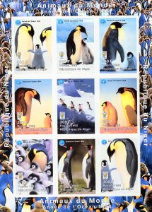 Niger 1998 Penguins/Year of the Ocean/SCOUTS  (9) Imperforated Mi.#1404/1412 MNH