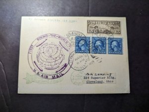 1929 USA LZ 127 Graf Zeppelin Airmail First Flight Cover FFC to Cleveland OH USA