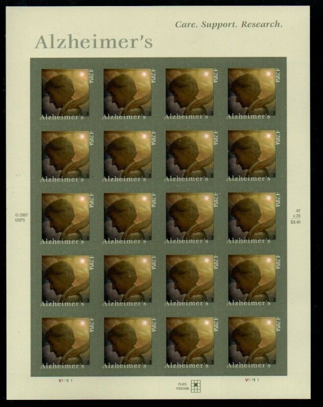 ALLY'S STAMPS US Plate Scott #4358 42c Alzheimer's Research [10] MNH F/VF [W-7]