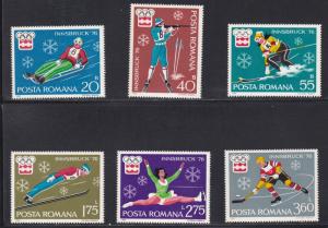 Romania # 2596-2501, Innsbruck Winter Olympics, NH, 1/2 Cat.