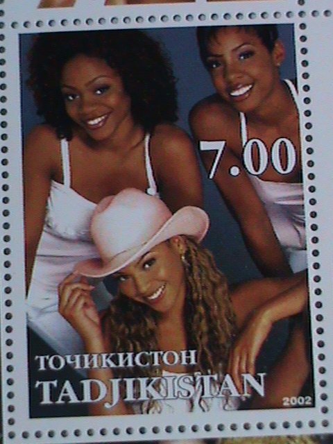 TAJIKISTAN-2002 DESTINY'S CHILD-FAMOUS SINGERS-MNH SHEET-VERY FINE