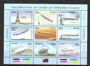 NAURU SG570a 100YEARS OF POWERED FLIGHT  MNH