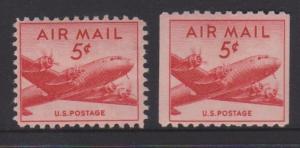 USA Sc#C33, C37 MH