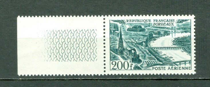 FRANCE BORDEAUX-AIE#C24 MARGIN STAMP...MNH