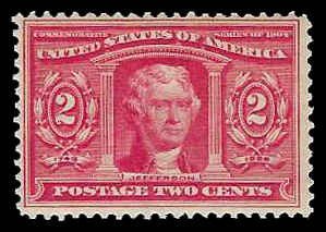 PCBstamps  US # 324 2c Thomas Jefferson, MNH, (8)