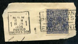 Australia SC# 72 KGV NSW cancellation on piece 3c