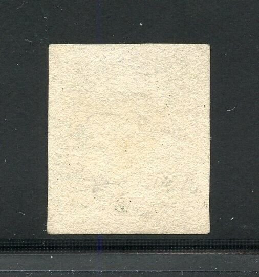 GREAT BRITAIN SCOTT #1 PENNY BLACK USED 4-MARGIN COPY AS SHOWN