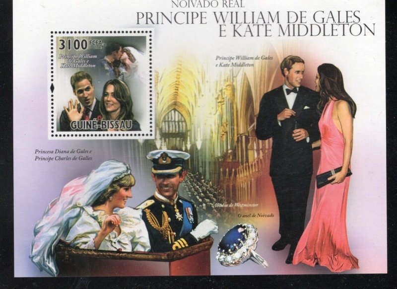 GUINEA BISSAU   2011  WILLIAM & KATE MINT VF NH O.G (100GB)