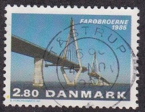Denmark # 776, Opening of the Faro Bridge, Used, 1/2 Cat.