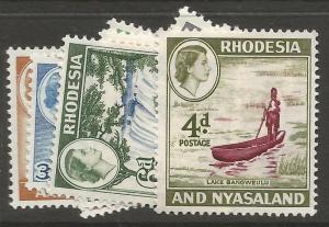 Rhodesia & Nyasaland SG 18-28 MNH (9cnc)