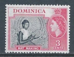 Dominica #157 MH 3c Mat Making